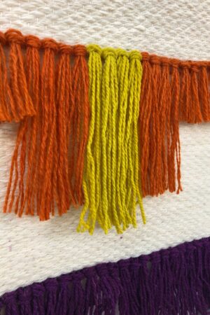 Tapestry Bohemian Hand Dyed 100% Wool - Loom Wall Art - Woven Headboard - Decor - Makramee Vorhang - Décoration Murale Macramé - Wandkleed