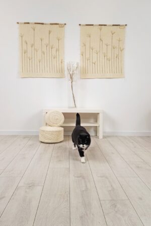 laine wool wolle tapestry, knitting tapestry wall hanging, dip dyed yarn wall hanging, bed room wall frames, großer makramee wandbehang