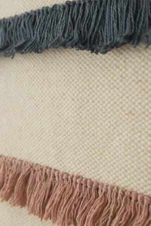 Handwoven Wool Tapestry - Multicolor Boho Wall Hanging - Fringe Wool Wall Art - 100% Wool Textile Decor for Modern and Rustic Interiors