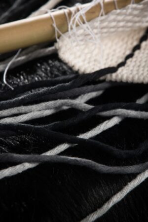 Gray ombre dip dye tapestry, wall hanging fiber art yarn, fiber art ombrè, modern macrame wall, woven wall hanging, bohemian wall weaving,