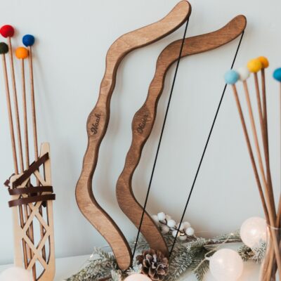 Bow And Arrow Set, Wooden Archery Kit, Personalized Gift For Boys & Girls, Easter Gifts For Kids, Hunting Outdoor Game, Lawn Waldorf Toys