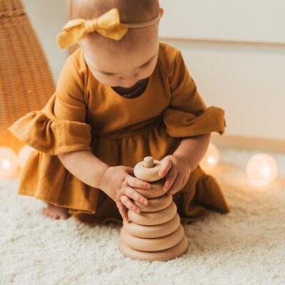 Montessori Pyramid, Eco Friendly Toys, Baby Gift Personalize, Wooden Stacking Rings, 1st Birthday Boy and Girl, Minimalist Nursery Decor