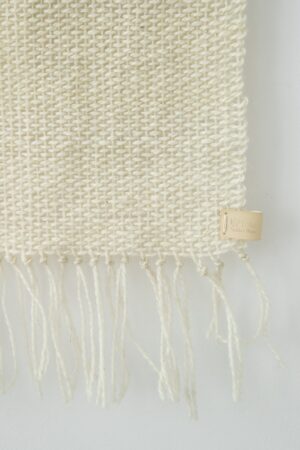 Dip dye wool tapestry fibre art wall hanging, yarn wall decor, beige tapestry, minimalist fiber art, modern home decor japandi, Wabi Sabi