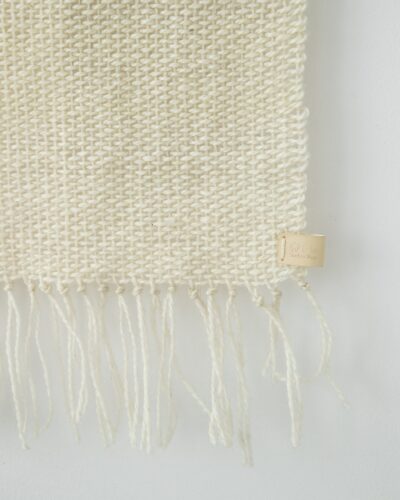 Dip dye wool tapestry fibre art wall hanging, yarn wall decor, beige tapestry, minimalist fiber art, modern home decor japandi, Wabi Sabi