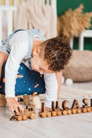 Train With Name, Personalized Baby Girl Gift, Montessori Toys For Toddlers, Birthday Girl Gift, Wooden Toys, Custom Easter Gifts For Kids