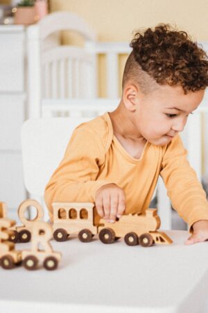 Wooden Train With Name, 1 Year Old Boy, 1st Birthday Gift, Wooden Montessori Toy For Toddlers, Baby Boy Personalized Gift, Custom Name Sign