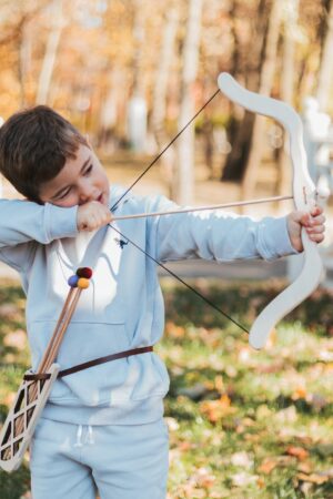 Pretend Hunting, Personalized Bow With Arrows, Outdoor Game For Kids, Wooden Preschool Toys, Recreation Fun, Child Gift Boys, Easter Gift