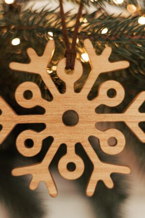 Snowflakes Ornaments Set, Wooden Christmas Ornaments, Christmas Decoration, Christmas Tree Snowflakes