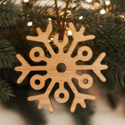Snowflakes Ornaments Set, Wooden Christmas Ornaments, Christmas Decoration, Christmas Tree Snowflakes