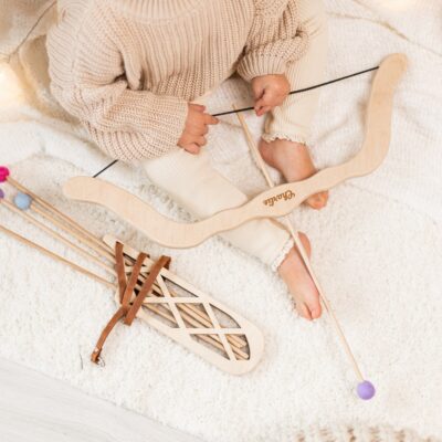 Bow And Arrow Set | Wooden Archery Kit | Personalized Gift For Boys & Girls | Christmas Gift For Kids | Hunting Outdoor Game | Waldorf Toys