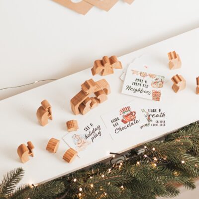 Solid Wood Advent Calendar. Christmas Countdown. Nativity Figurines Set. Holiday Home Decoration. Jesus In Manger Scene. Christmas Accents.