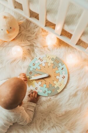 Ready To Ship Rainbow Sorting Clock Puzzle, Baby Gift, Christmas Present, Color Wooden Toys, Baby Shower Gift for Kid, Wooden Montessori Toy
