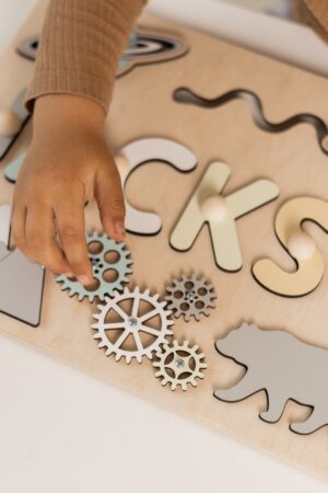 Name Puzzle - Busy Board for Baby Girl - Gift for Kids - 1st Birthday Girl - Christmas Gifts For Kids - Montessori Toys - Gift for Baby