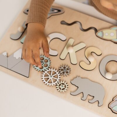 Name Puzzle - Busy Board for Baby Girl - Gift for Kids - 1st Birthday Girl - Christmas Gifts For Kids - Montessori Toys - Gift for Baby