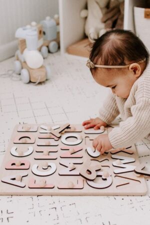 Wooden Alphabet Puzzle for Girl - Christmas Gifts For Kids