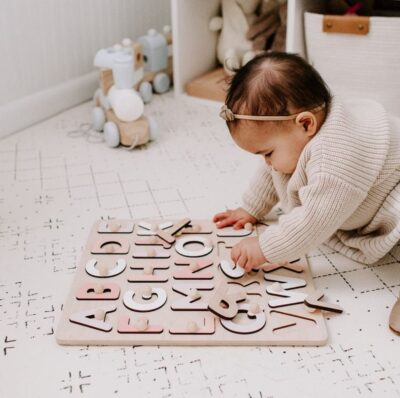 Wooden Alphabet Puzzle for Girl - Christmas Gifts For Kids