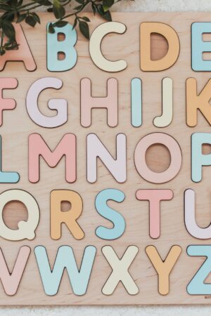 Pastel Alphabet Puzzle - Baptism Gift