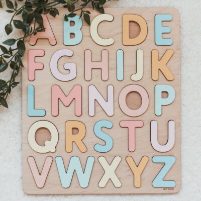 Pastel Alphabet Puzzle - Baptism Gift