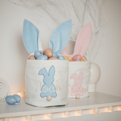 Baby Easter Basket. Personalized Easter Basket Girl or Boy. Embroidered Easter Bag For Easter Hunt. Gifts For Kids. Reusable Easter Bag.