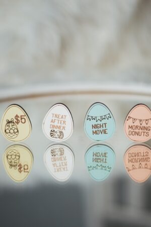 Easter Egg Tokens. Reward Tokens For Kids. Easter Hunting Game. Children Easter Outdoor Game. Easter Basket Tokens. Wooden Egg Hunt Tokens.