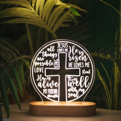 Easter Accents. Holiday Night Light. Unique Resurrection Scene. Easter Gift. Seasonal Home Decoration. Easter Ornament. Family Present.