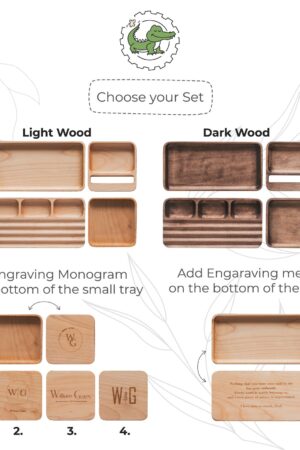 Valentines Day Gift for Husband Desk Organization Storage Set For Men Valentines Gift for Boyfriend Engraved Desk Organizer Set Office