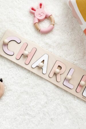 1st Birthday Name Puzzle, Baby Gift Personalized, Montessori Toddler Toys, Custom Gifts For Kids, First Christmas Gift, Nursery Name Sign
