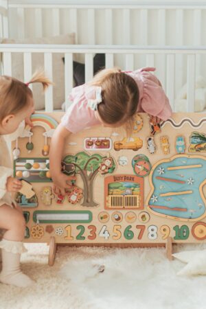 Woodland Busy Board, Custom Board 1 2 3 Year Old, Baby Boy Gift, Personalized Montessori Board, Wooden Toddler Toys, Christmas Gift For Kids