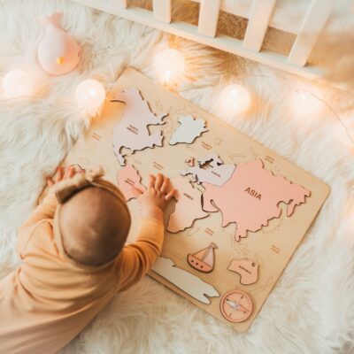READY to Ship World Map Puzzle for Kids Gift Educational Puzzle for Toddlers Kids Room Decor Geography for Kids 3 Years Old Boy Gift