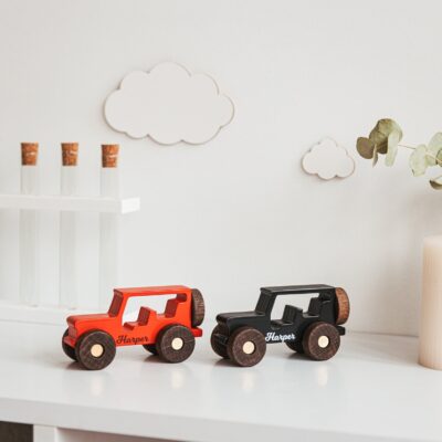 Personalized Car Toy, Baby Boy Gift, Pretend Play, First Birthday Present Keepsake, Wooden Cars Set With Names, Toddler Toys, Christmas Gift
