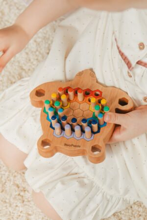 ONLY 3+ YEARS OLD - Wooden Hedgehog - Montessori Toys - Sensory Toys For Toddlers - Custom Birthday Gifts For Kids - Wooden Educational Toys