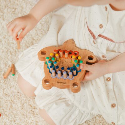 ONLY 3+ YEARS OLD - Wooden Hedgehog - Montessori Toys - Sensory Toys For Toddlers - Custom Birthday Gifts For Kids - Wooden Educational Toys