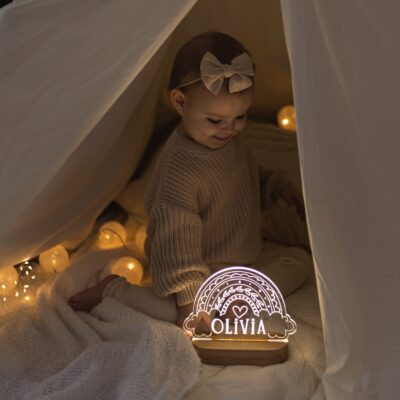Baby Night Light, Cute Rainbow Night Light, Personalized Night Light, Custom Night Light, Baby Girl Gift, Rainbow Night Light, Gift For Kids