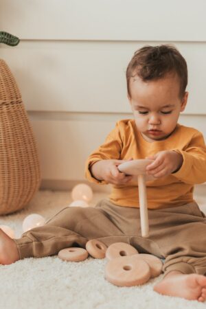 Wooden Stacking Pyramid - Circle Toy - Christmas Gifts For Toddlers
