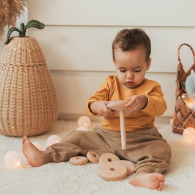 Wooden Stacking Pyramid - Circle Toy - Christmas Gifts For Toddlers