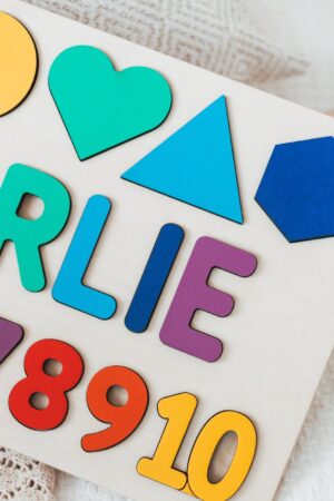 Rainbow Name Puzzle, Baby Name Sign, Baptism Gift, Child's Puzzle, Easter Gifts, Customized Gift for Godchild, Personalized Toddler