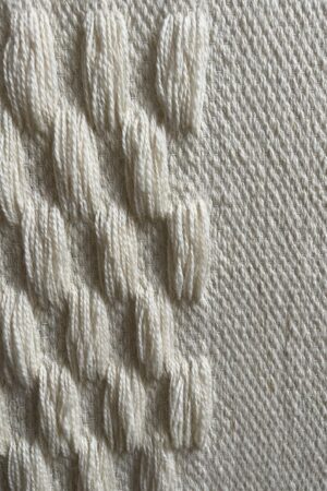 Natural Large Framed Wall Decoration - Tapestry Wall Hanging - Wool Weaving Wall Art - Textile Art in Neutral Color - Minimalist Decor