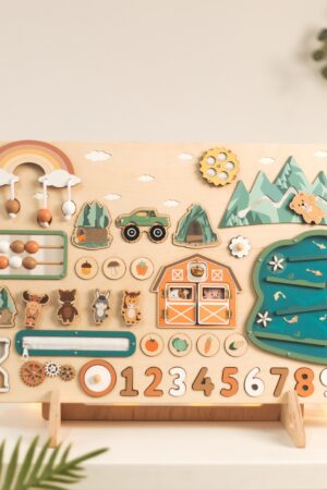 Next-day Delivery Wooden Busy Board for Kids Montessori Activity Toy 1 2 3 Year Old First Easter Gift Newborn Baby Toys Nursery Decor