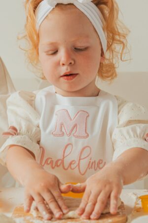 Cute Christmas Apron. Apron For Kids With Name Embroidery. Personalized Toddler Apron. Checkered  Matching Aprons. Kitchen Customized Apron.