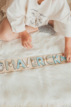 Baby Girl Toy, Mermaid Name Puzzle, Personalized Baby Gift, First Birthday Gift, Toddler Puzzle, Nursery Sign, 1 Year Old Easter Gift