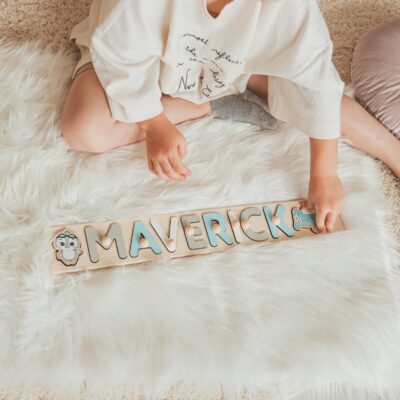 Baby Girl Toy, Mermaid Name Puzzle, Personalized Baby Gift, First Birthday Gift, Toddler Puzzle, Nursery Sign, 1 Year Old Easter Gift