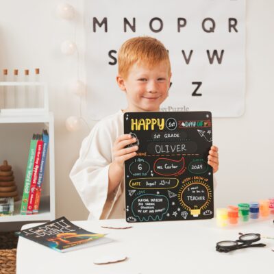 First Day of School Sign. First Day of Kindergarten. 1st Day of Preschool. Back to School Board. Reusable School Sign. Chalboard Elements.