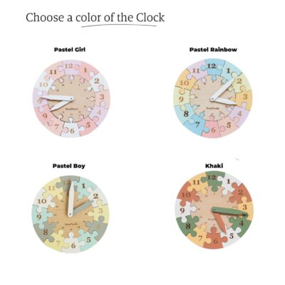 Ready To Ship Montessori Clock For Kids, Educational Toys, Nursery Decor, Wooden Toddler Clock Puzzle, Fine Motor Skills, Preschool Toys