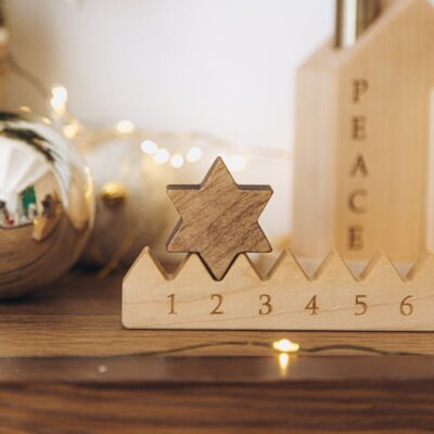 Advent Candle Holders With Calendar Christmas Countdown Christmas Table Centerpiece Wreath Reusable Holiday Decoration Candlestick Holders