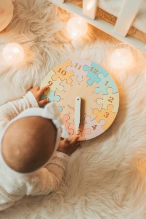 Ready To Ship Learning Wooden Clock For Kids