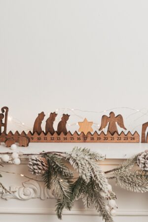 Christmas Countdown Advent Calendar. Reusable Advent Calendar. Wooden Christmas Accents, Rustic Holiday Decoration. Christmas Gifts.