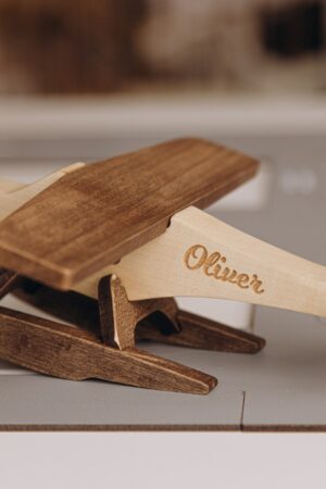 Wooden Toy Fighter Jet. Airport Set. Personalized Toy Plane. Kids Pretend Play. Custom Birthday Baby Gifts. Fidget Toddler Toy. Nephew Gift.