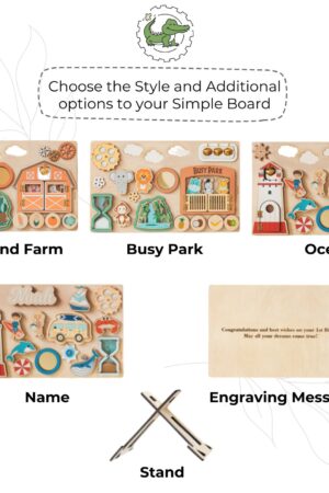 Custom Baby Busy Board. First Easter Gift Personalized. Montessori Board For Toddler. Wooden Kids Activities Board. 1 2 3 Year Old Gift.