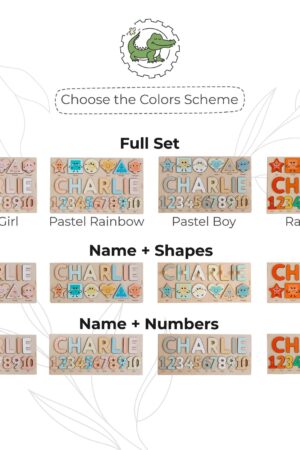 Educational Name Puzzle. Baby Gifts Personalized. Birthday Girl Gift. Montessori Toy 2 Year Old. Wooden Toddler Toys. Numbers And Letters.
