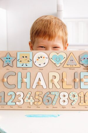 Cute Educational Name Puzzles. Custom Birthday Girl Gift. Montessori Toy 1 2 3 Year Old. Personalized Easter Gifts. Wooden Toddler Toys.